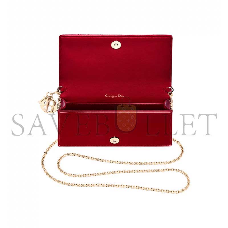 DIOR LADY DIOR POUCH WITH CHAIN S0204OVRB_M323 (22*13*5cm)